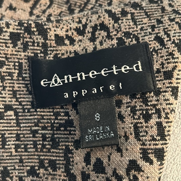 Connected Apparel Belted Dress - Size 8 - Invisible Zipper - Leopard Print - Picture 7 of 8